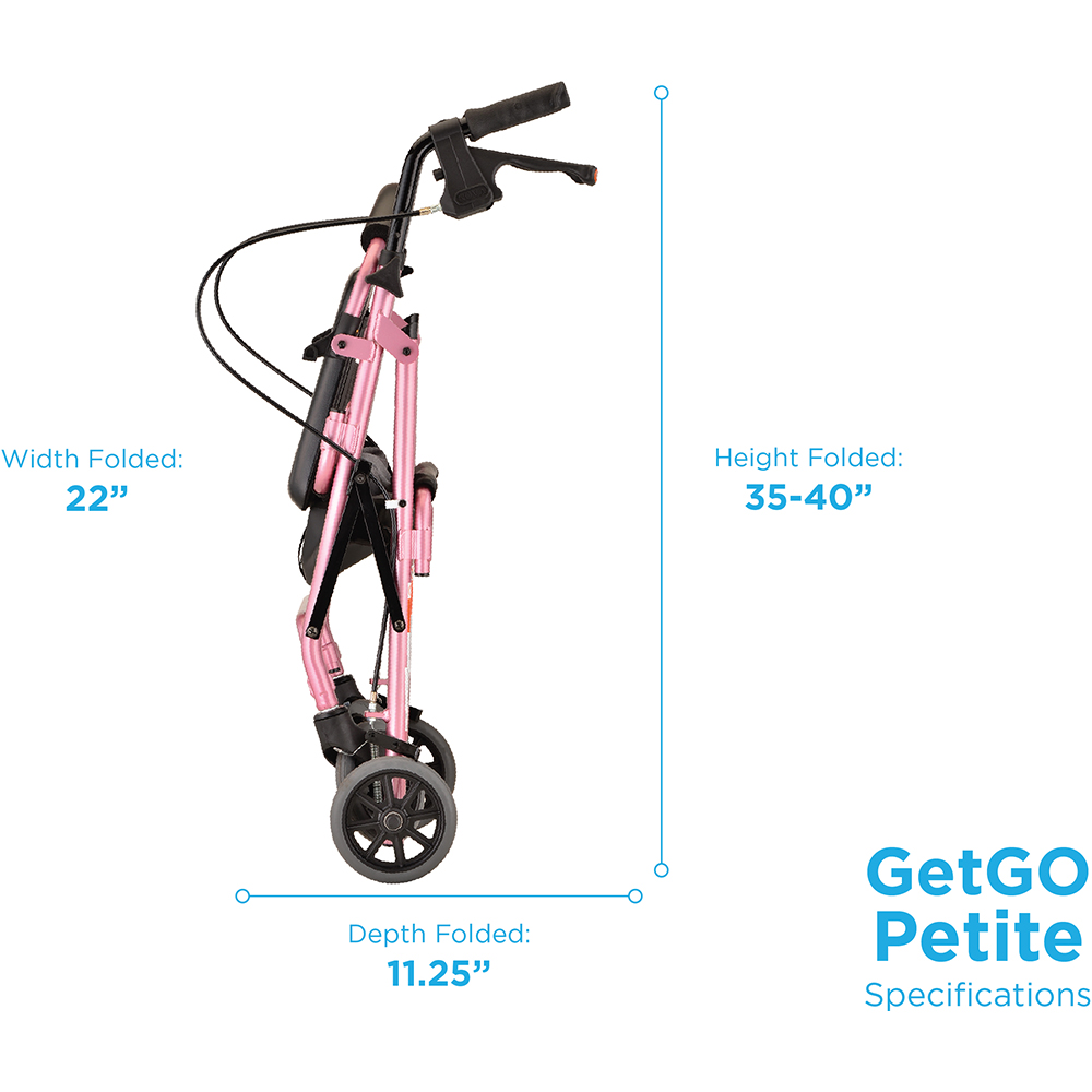 GETGO PETITE ROLL WALKER PINK
